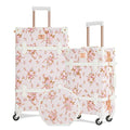 7998 3 Piece Vintage Suitcase Set Women Cute Carry on Luggage with Hat Box Cosmetic Case (pink floral, 26"+20"+12")