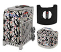 ZUCA Sport Bag - Playful Puffins with Gift Lunchbox and Seat Cushion (Grey Frame)