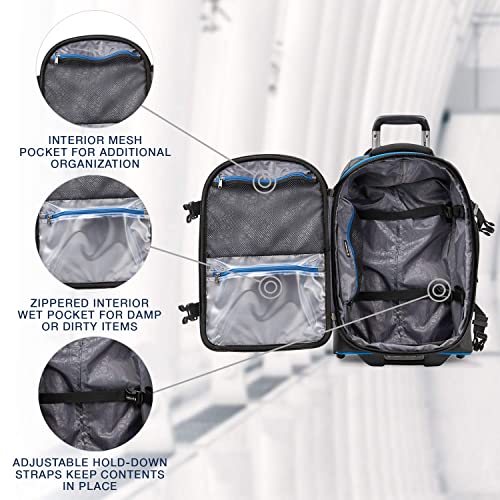 Travelpro Bold Softside Expandable Carry on Rollaboard Luggage, Carry on 22-Inch, Blue/Black