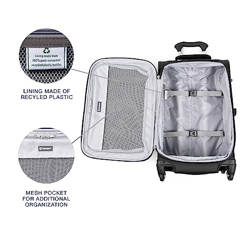 Travelpro Maxlite 5 Softside Expandable Luggage with 4 Spinner Wheels, Lightweight Suitcase, Men and Women, Black, Carry-on 21-Inch