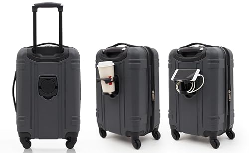 Wrangler Astral Hardside Luggage, Dark Shadow, 22-Inch Carry-On