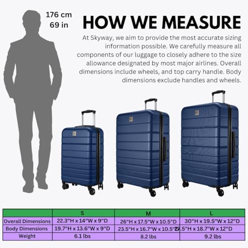 Skyway Epic 2.0 Hardside Spinner Luggage (Royal Blue, Carry-On 20-Inch)