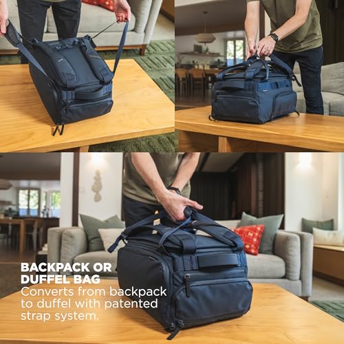 NOMATIC 30L Travel Bag- Convertible Duffel/Backpack, Carry-on Size for Airplane Travel, Everyday Use Laptop Bag, TSA Compliant Olive Backpack