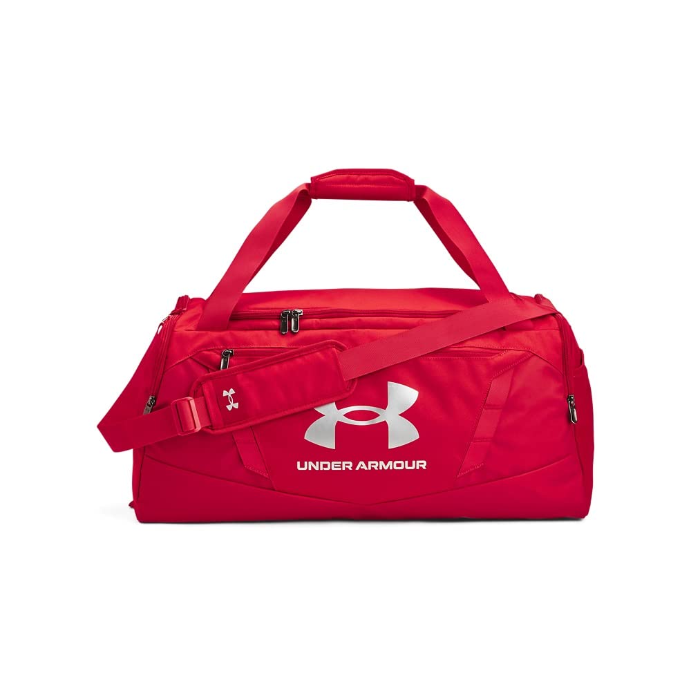 Under Armour Unisex-Adult Undeniable 5.0 Duffle, Red (600)/Metallic Silver, One Size Fits Most