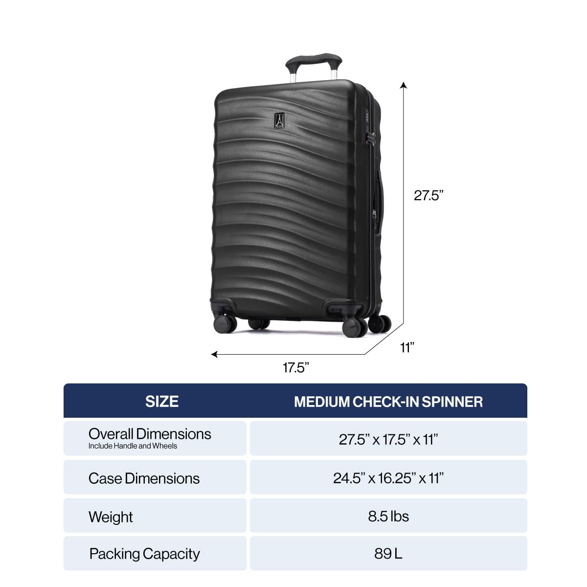 Travelpro Maxlite Air V2 Hardside Expandable Checked Luggage, 8 Spinner Wheels, Lightweight Hard Shell Suitcase, TSA lock, Cabernet, Checked Medium 25-Inch