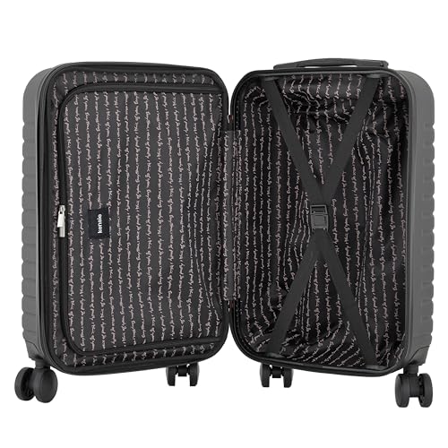 kensie 22" Graceful Hardside Carry-On Luggage, Black