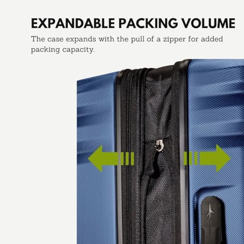 SKYWAY Skyway Nimbus 4.0 Hardside Spinner Luggage (Maritime Blue, Checked-Medium 24-Inch) (49M-20)