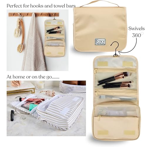 Foxy Traveler Packing Cubes Set – Cute Packing Cubes for Travel, Luggage Organizer Bags for Suitcase, For Kids & Family, Floral, Neutral & Aesthetic Travel Organizer Set-Beige