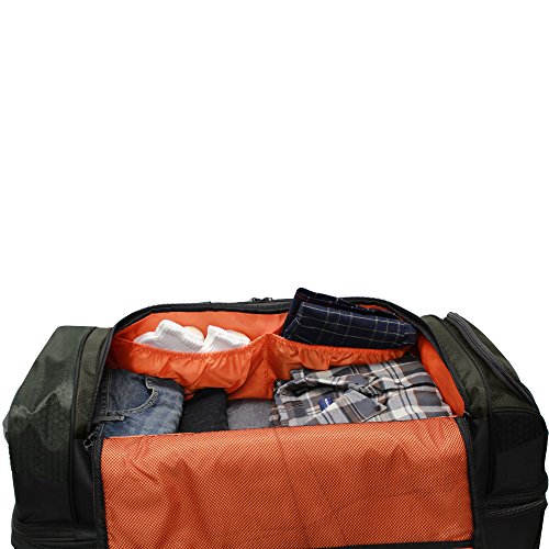 Pathfinder Gear 26 Inch Rolling Drop Bottom Duffel, Olive, One Size
