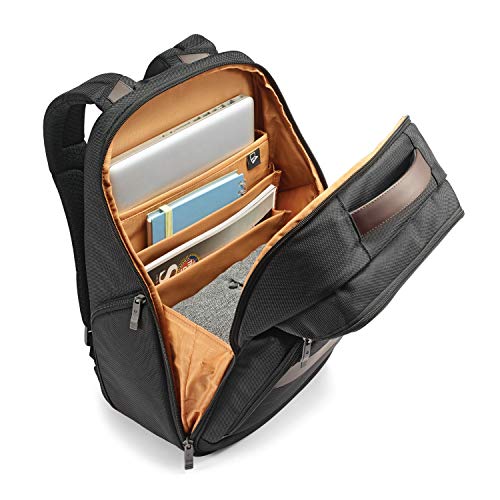 Samsonite Kombi Business Backpack – Ballistic Nylon, 15.6” Laptop Compartment, Tablet Pocket, SmartSleeve™, Multi-Pocket Organizer, Padded Straps & Back, Top Handle, Fleece-Lined Accessory Pocket