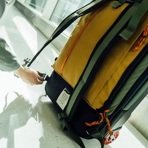 Topo Designs Global Travel Roller Bag Suitcase, Carry-On Friendly, 3 Carry Options, Smooth Heavy Duty Wheels, Telescoping Handle, Designed in Denver CO USA, PFAS Free (Navy)