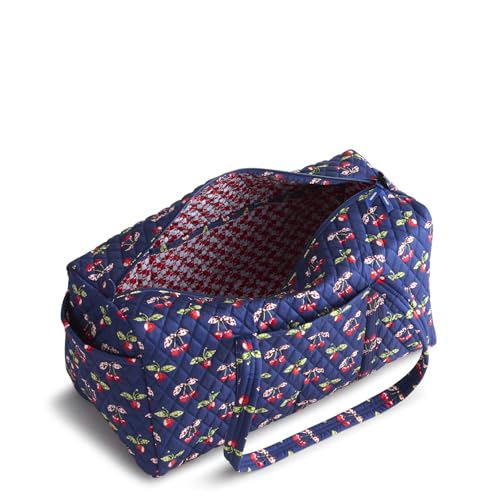 Vera Bradley Women's Premium Cotton Original Duffel Bag – Carry On Weekender Travel & Gym Bag – Cherry Picking, 40L