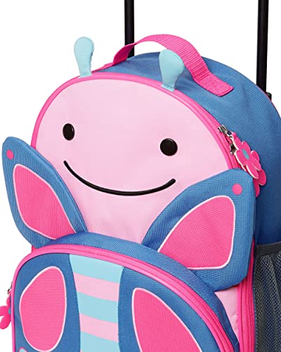 Skip Hop Kids Luggage with Wheels, Zoo, Butterfly (Pack of 2)