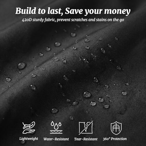 MISSLO 65" Garment Bags for Travel for Women with Loackabe-Self Zipper Waterproof Dress Bags for Gowns Long with Accessories Pockets Wedding Dress Bag Garment Covers for Hanging Clothes, Black