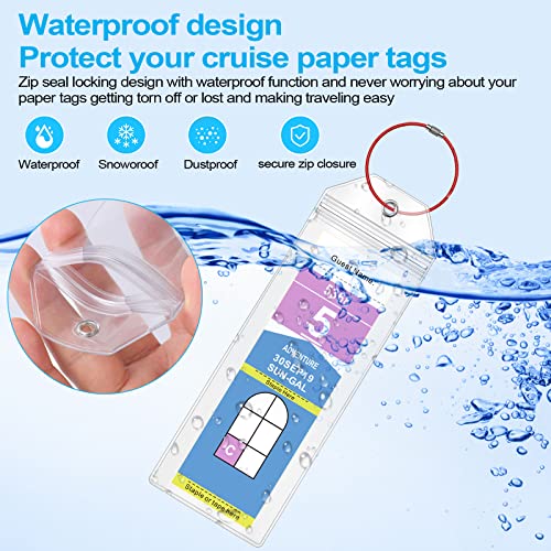 Cruise Luggage Tag Holder for Royal Caribbean Ships & Celebrity, 6Pack Clear Tags Cruise Travel Essentials for 2026-2027
