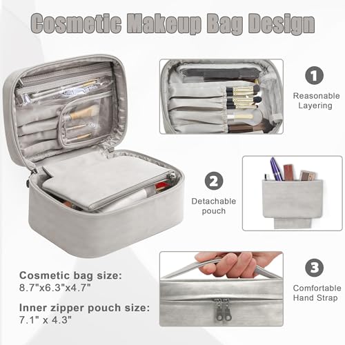 KEYTANG Classic 20" Carry-On with TSA Lock Spinner Wheels, Lightweight Hardside Expandable Suitcase with Front Open Pocket Compartment, Navy Blue