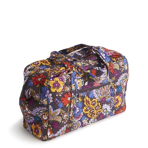 Vera Bradley Women's Premium Cotton Miramar Weekender Travel Bag, Colorful Bouquet, One Size