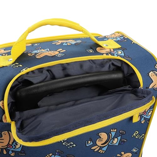 Bioworld Dog Man Character Print Blue 18" Soft-Sided Youth Carry On Suitcase Luggage