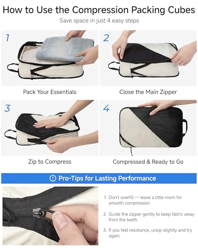 LUGGEX Carry On Luggage and 6 Set Travel Packing Cubes Bundle – Travel Essentials