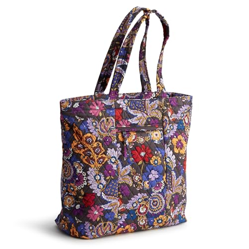 Vera Bradley Women's Premium Cotton Clermont Travel Tote, Colorful Bouquet, One Size
