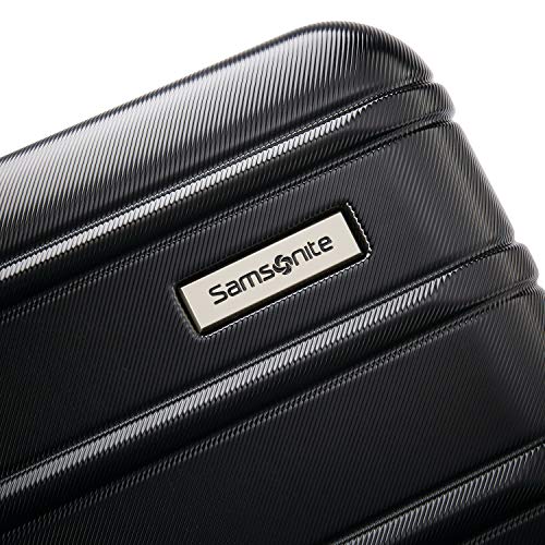 Samsonite Omni 2 Hardside 3 Piece Set - Includes Global Carry-On, Medium, & Large Checked Suitcases - 360° Dual Spinner Wheels - Integrated TSA Lock & Expansion - Amazon Exclusive - Midnight Black