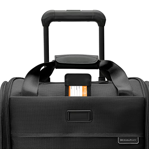 Briggs & Riley Cabin Spinner - Carry On Luggage for Travel, Suitcases with Wheels, Softside Rolling Bag for Men & Women, Fits Under Plane Seat, Interlocking Handle - Baseline Collection, Black