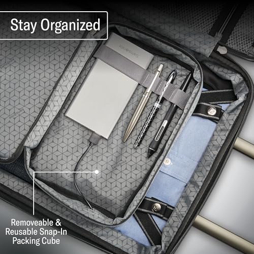 Samsonite Octiv Lightweight Hardshell 24-Inch Medium Checked Luggage- Durable Impact Resistant, 360° Aero Trac Spinner Wheels, Adjustable Telescopic Handle, Expandable, TSA Approved Lock - Purple