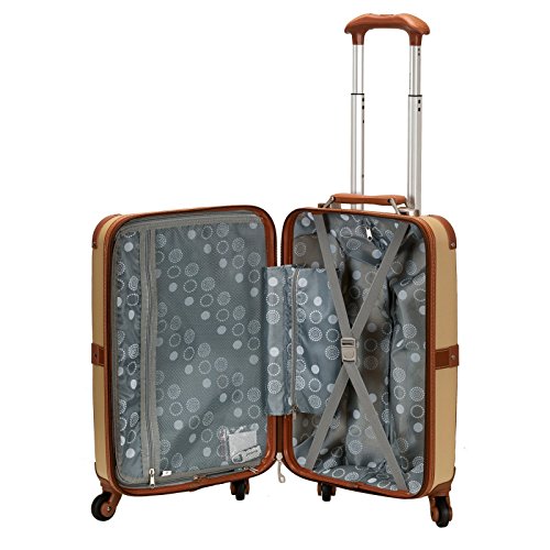 Rockland Stage Coach 20-Inch Rolling Trunk, Champagne, 20-Inch