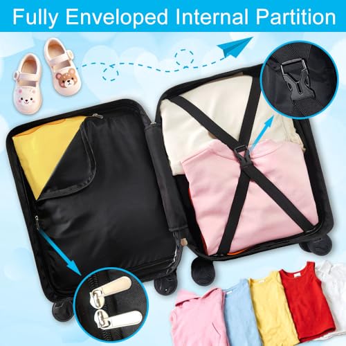 Dynamic Soccer Kids Luggage with Wheels 2PC Set: Airline-Approved Carry On Boys Suitcase with 360° Spinner Rolling, Includes Neck Pillow