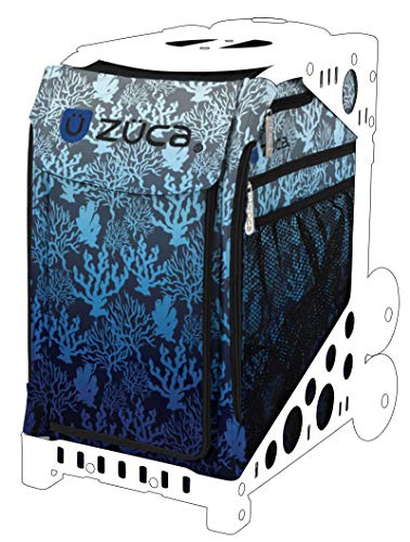 ZUCA Blue Reef Deep Sea Sport Insert Bag and Black Frame with Flashing Wheels