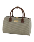 LONDON FOG Women Satchel, Olive Houndstooth, 16 inch