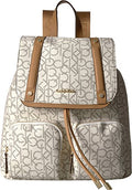 Calvin Klein Teodora Monogram Flap Backpack