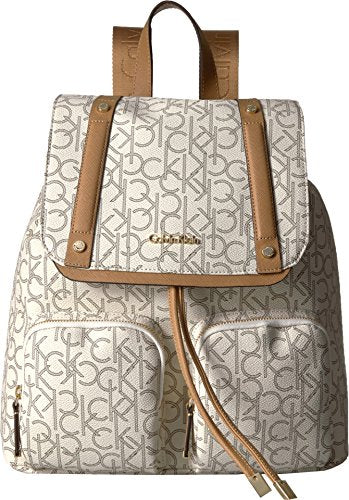 Calvin Klein Teodora Monogram Flap Backpack