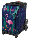 ZUCA Florida Flamingo Sport Insert Bag and Black Frame with Flashing Wheels