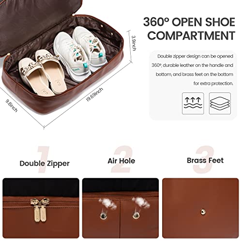 LOVEVOOK Weekender Bag for Women, Large Duffle Bag for Travel with 2 Packing Cubes, Carry on Overnight Bag with Shoe Compartment, Mom Hospital Bags for Labor and Delivery