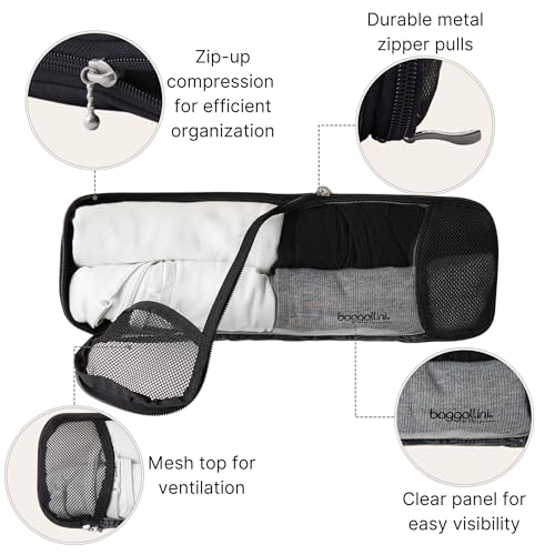 Baggallini Long Compression Cube - Lightweight Compression Packing Cube for Travel