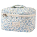 Gosect Large Makeup Bag, Cute Cosmetic Bag for Women Girls, Floral Coquette Aesthetic Toiletry Bag, Travel Make Up Organizer Bag (BDLH)