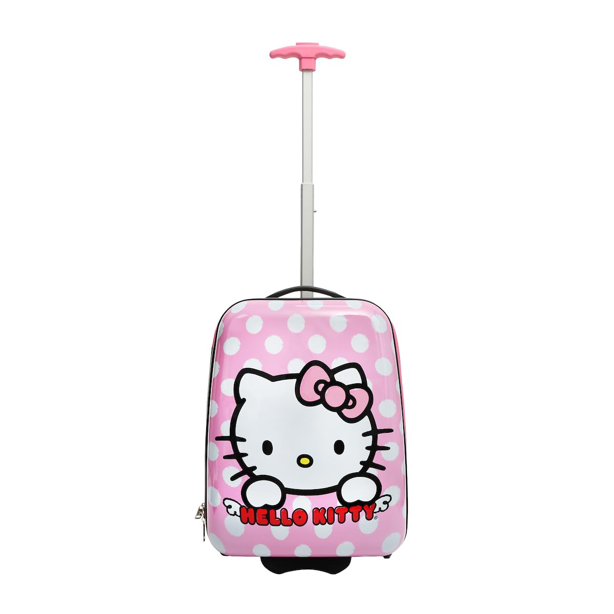 Bioworld Hello Kitty 16 Inch Telescopic Youth Carry-on Luggage Suitcase for Toddler