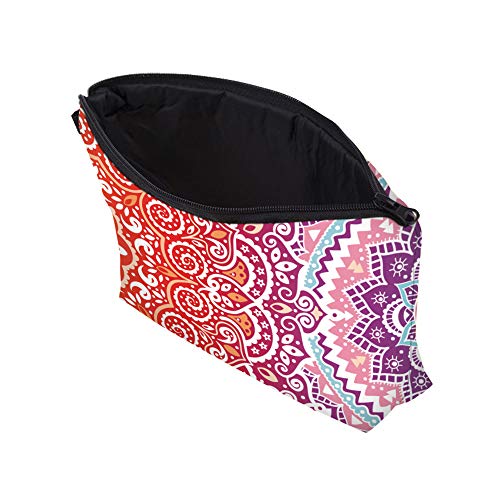 Deanfun Cosmetic Bag for Women, Mandala Flowers Waterproof Makeup Bags Roomy Toiletry Pouch Travel Accessories Gifts (51391)