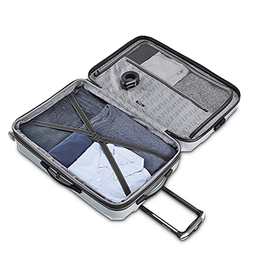 Samsonite Centric 2 Hardside Expandable Luggage with Spinner Wheels, Silver, 2-Piece Set (20/24)