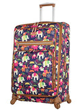 Lily Bloom Design Pattern 28" Luggage Softside Expandable With Double Spinner Wheels, Large Lightweight Suitcase Checked Bag For Women