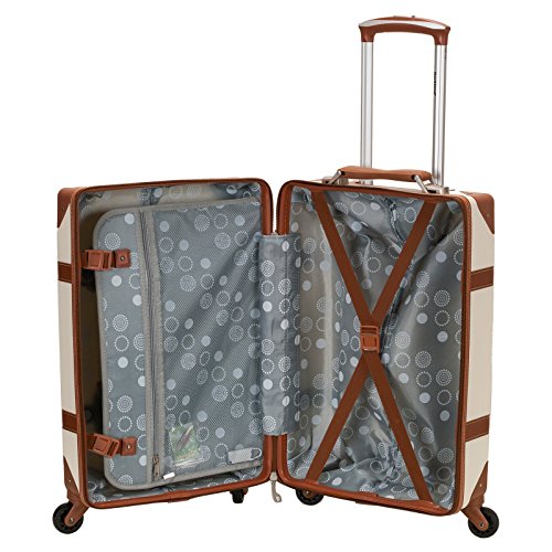 Rockland Stage Coach 20-Inch Rolling Trunk, Champagne, 20-Inch
