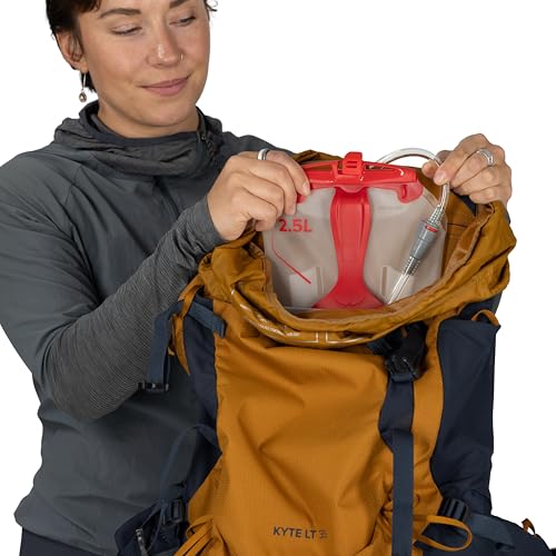 Osprey Kyte LT 35L Women's Backpacking Backpack - Lightweight Hiking & Travel Bag with Waterproof Raincover, Graphite Purple