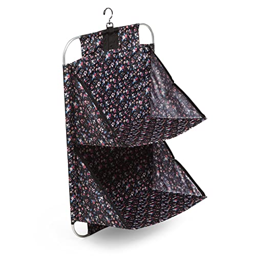 Vera Bradley Women's Softside Rolling Suitcase Luggage, Black, 22" Carry On & 27" Check In