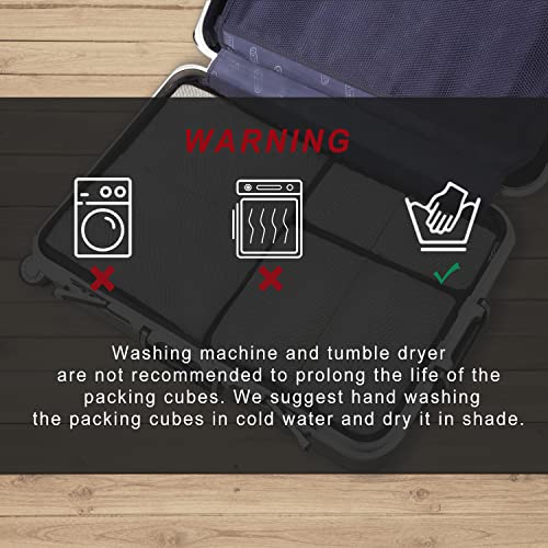 BAGAIL 6 Set Packing Cubes,Travel Luggage Packing Organizers(6Set Dark Grey)