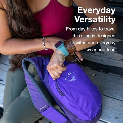 Osprey Daylite Shoulder Sling Bag – Compact Crossbody Sling Backpack for Everyday Carry, Festivals, and Travel – Lightweight, Comfortable Fit for Hands-Free Convenience, Black