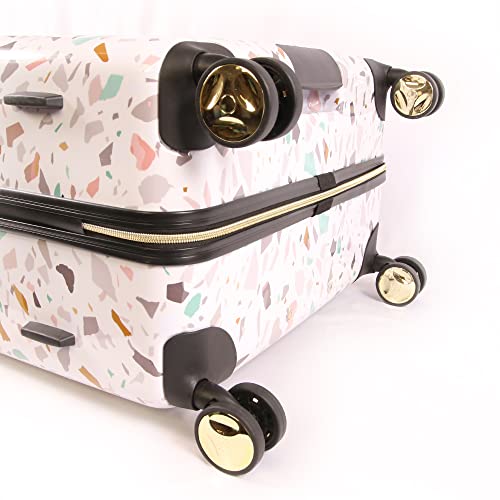 BEBE Women's Luggage Hardside Spinner, Beige, Check-in 29''