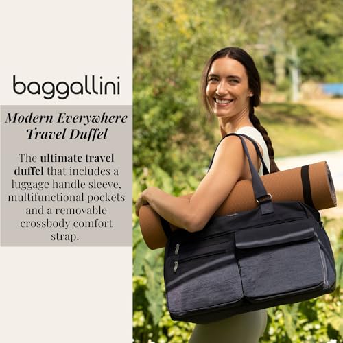 Baggallini Modern Everywhere Travel Duffel - Lightweight 19x12 Inch Overnight Travel Weekender Bag
