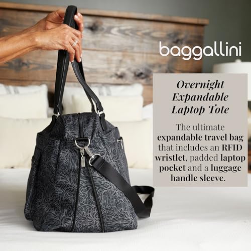 Overnight Expandable Laptop Tote - 16.5"x13.5" Lightweight Weekender Carry-on Travel Bag for Women