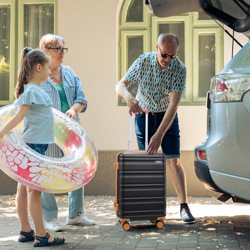 MIUSSE MAX 7 Piece Luggage Sets with Premium YKK Zipper, 20/24/28in PC Hardside Suitcase With Spinner Wheels, Luggage Airline Approved, Durable Suitcase Sets with TSA Locks for Travel